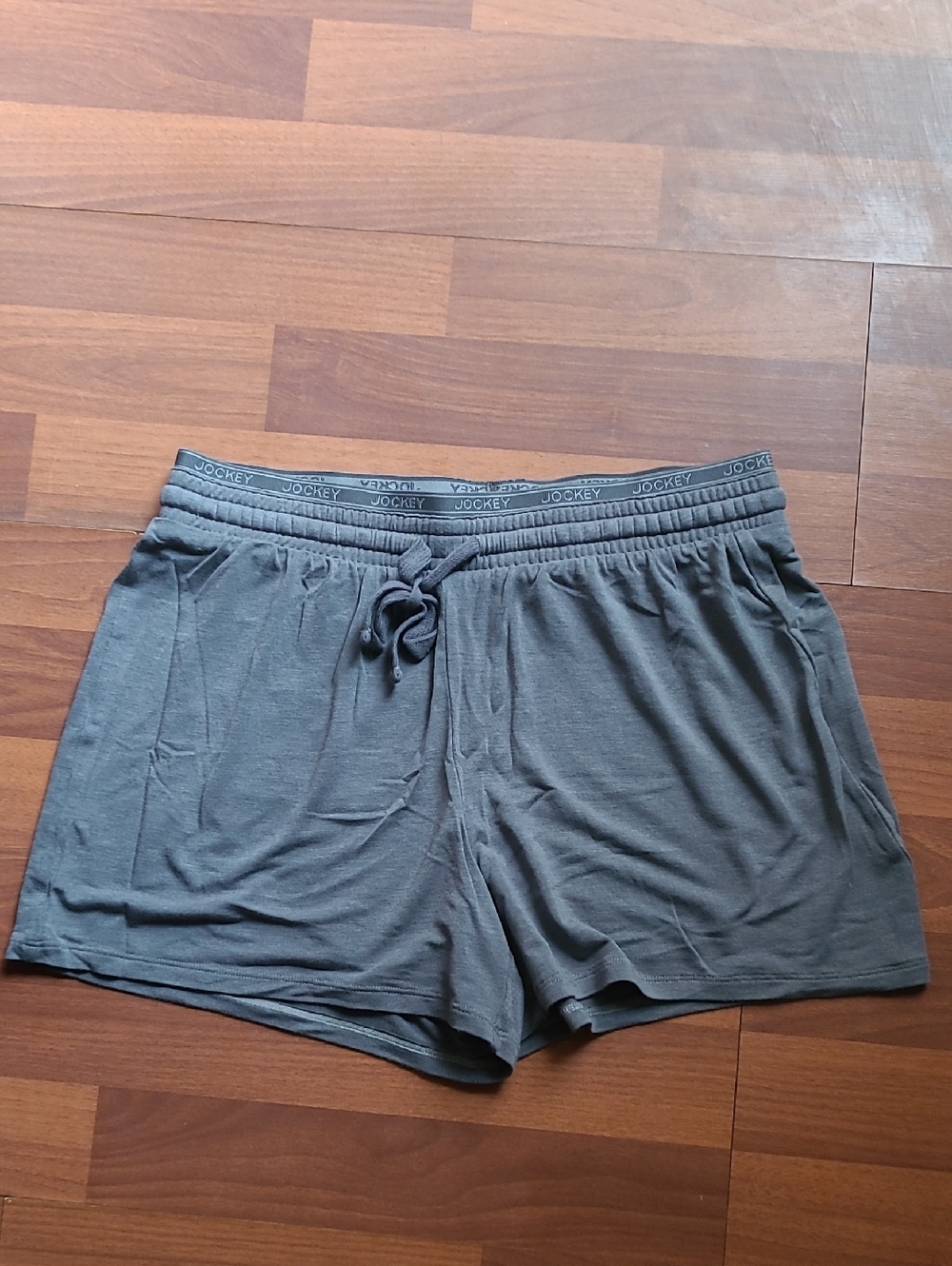 Jockey Women's Grey Lounge Shorts with Drawstring